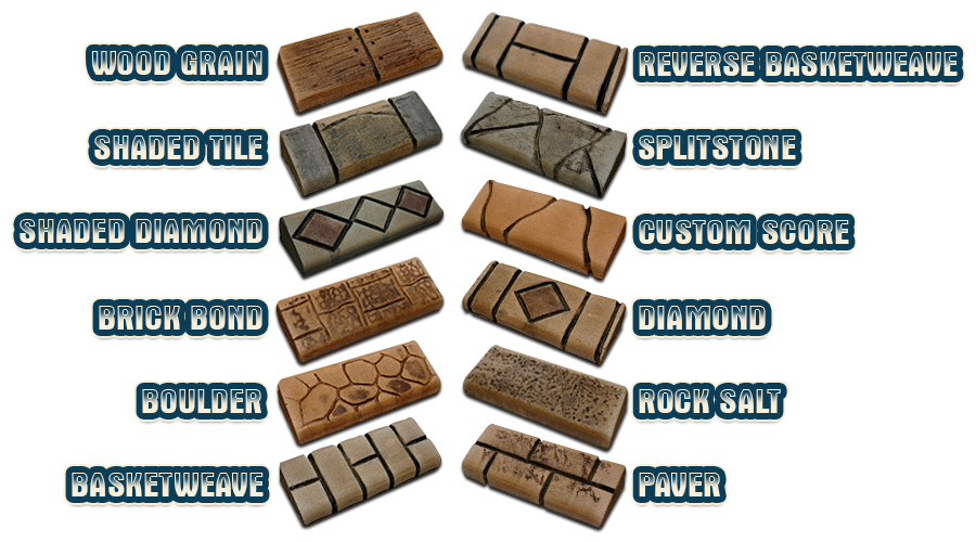 Custom Stamped Edging Samples
